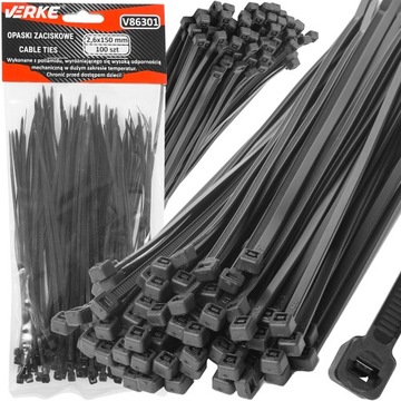 OPASKI ZACISKOWE KABLOWE TRYTKI TRYTYTKI 2,6x150mm ZESTAW TRYTEK OPASEK