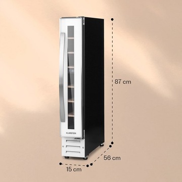 Klarstein Встроенный холодильник для вина 20л G 41дБ 7 бутылок 5-22°C белый