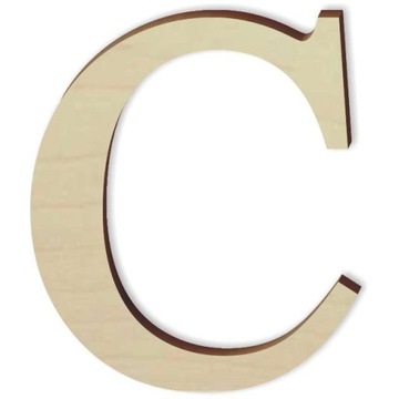 drewniana litera C, rozm.M 10 cm Times napis wyraz