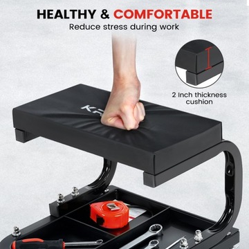 СТУЛ МАСТЕРСКАЯ СИДЕНЬЕ С ПОЛКОЙ И ЯЩИКАМИ НА КОЛЕСАХ 120 КГ