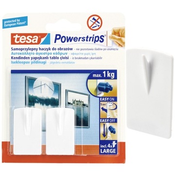 Крючки-вешалки самоклеящиеся для подвешивания картин, 2 шт TESA 1кг х 2 шт.