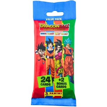 Value Pack 24+2 Karty Dragon Ball Universal Panini Fat Pack do albumu