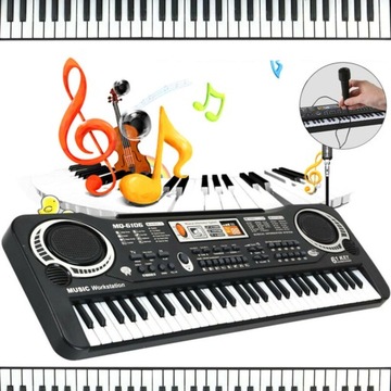 KEYBOARD ORGANY PIANINO DLA DZIECI ORGANKI ELEKTRYCZNE + MIKROFON PIANINKO