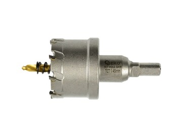 Otwornica widiowa do metalu 45mm z wiertłem tytan