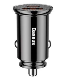 BASEUS ŁADOWARKA SAMOCHODOWA BASEUS CIRCULAR PD QC4.0+ 5A 30W (CZARNA)