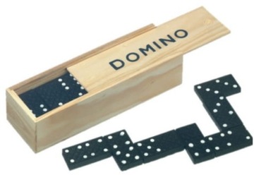 DOMINO DREWNIANE W PUDEŁKU GRA RODZIMMA 28 ELEMENTÓW
