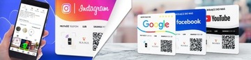 Табличка с NFC и QR-кодом для сайта отзывов Google, красочная печать