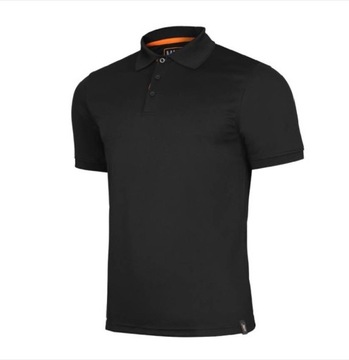 KOSZULKA MĘSKA MAGNUM POLO BLACK/BRIGHT MARIGOLD - XXXL