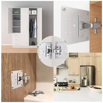 4x РЕМОНТНАЯ НАКЛАДКА ПЕТЛИ ДЛЯ ШКАФА РЕМОНТНЫЙ КОМПЛЕКТ