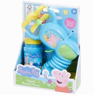 Pistolet Maszynka do baniek mydlanych BLUEY Psi Patrol Peppa Flurry + Bańki