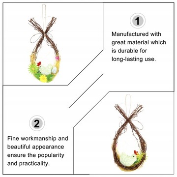 Весенний венок для украшения курицы в дверном проеме