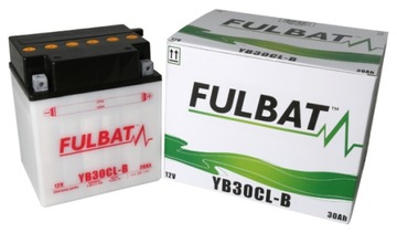 Akumulator FULBAT YB30CL-B (suchy, obsługowy, kwas w zestawie), FULBAT, YB3