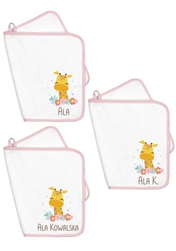 RĘCZNIK DO PRZEDSZKOLA ŻŁOBKA Z IMIENIEM DLA PRZEDSZKOLAKA DLA DZIECI 50x30
