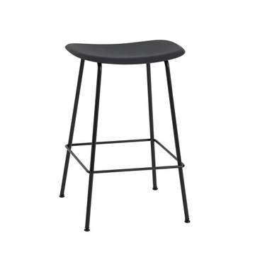 Muuto FIBER Hoker - Stołek Barowy 65 cm Czarny