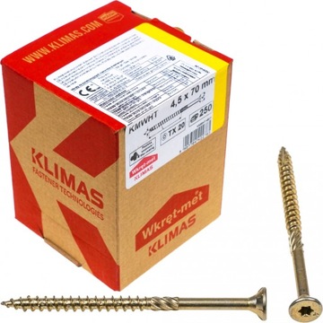 Wkręty ciesielskie TX 4,5x70 do drewna osb 250szt