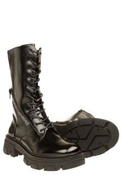 SERGIO LEONE ЖЕНСКИЕ БОТИНКИ GLANS TRAPPERS ЧЕРНЫЙ ЛАК TR747 R 40