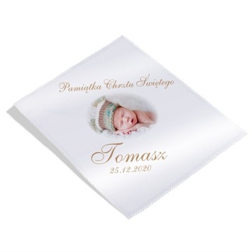 Свеча и крестильный халат с фотобантиком