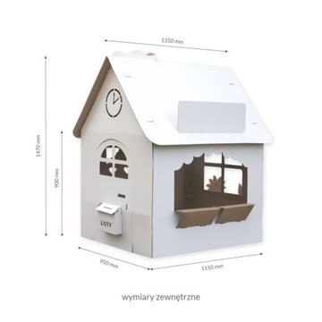 Складной картонный домик для детей, который можно раскрасить.