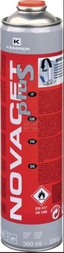 Kartusz gazowy Nabój KEMPER 580S NOVACET PLUS 220g 380ml Propan-Butan MIX