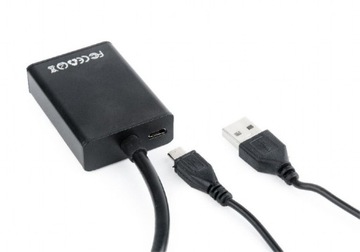 GEMBIRD Конвертер VGA в HDMI 15 см, черный