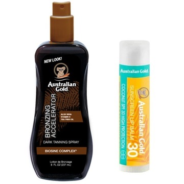 AUSTRALIAN GOLD SPRAY ACCELERATOR+POMADKA OCHRONNA
