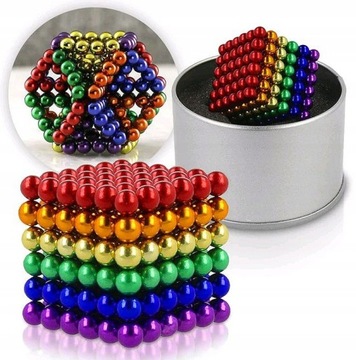 РАЗНОЦВЕТНЫЕ БЛОКИ МАГНИТНЫЕ ШАРИКИ NEOCUBE 216E 5ММ