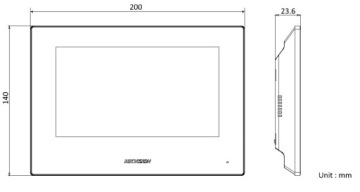 Видеодомофон Hikvision DS-KIS703-P, 2-проводной, 7