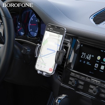 Зажим-держатель для телефона на дефлектор автомобиля.