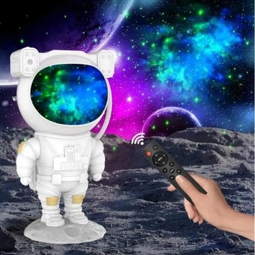 PROJEKTOR GWIAZD NIEBA LED LAMPKA NOCNA RZUTNIK ASTRONAUTA 360°