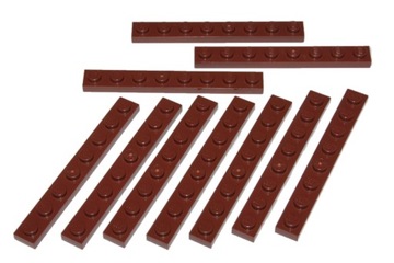 262*LEGO 3460 PŁYTKA 1x8 BRĄZOWA Reddish Brown NOWA 10szt