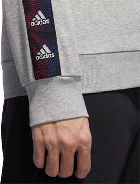 BLUZA MĘSKA ADIDAS ESSENTIALS TAPE MIEJSKA SZARA rozmiar S