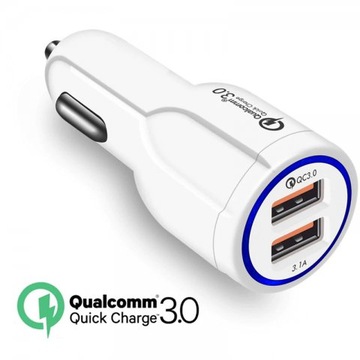 Автомобильное зарядное устройство QC3.0 2 x USB 30 Вт