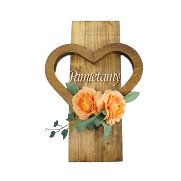 Деревянное украшение для надгробия с надписью 45см.