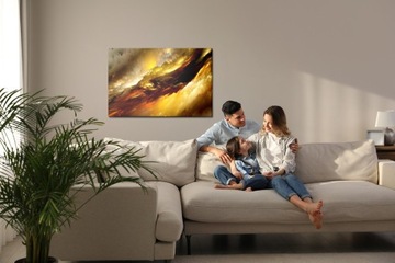 Obraz Na Płótnie ABSTRAKCJA do salonu Burzowe Niebo KOLOROWY Canvas 40x30