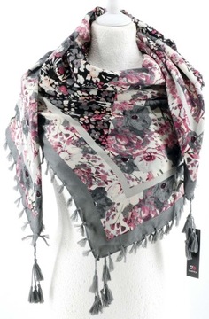 DAMSKA WZORZYSTA CHUSTA NA RAMIONA SZAL KRATA