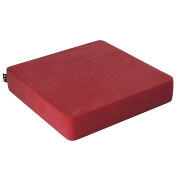 Yellow Tipi Puf Velvet Square czerwony