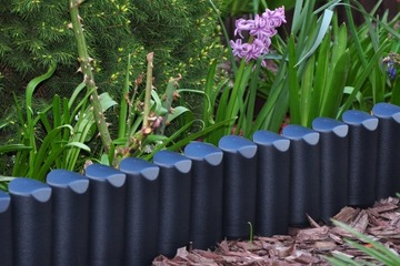 Антрацитовый садовый частокол WYSOKA - ПОЛЬША - Бордюр для газона - КАЧЕСТВО