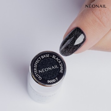 NEONAIL Baza Hybrydowa GLITTER EFFECT BASE BLACK SHINE 7,2 ml - WYPRZEDAŻ