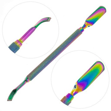 Profesjonalne Dłutko Kopytko Nożyk Dwustronny Manicure Pedicure Rainbow Nr6