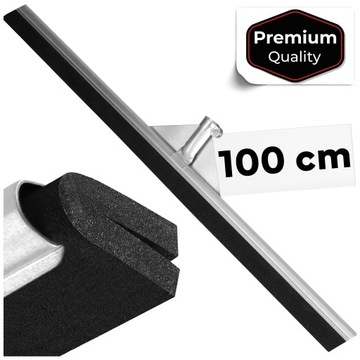 Ракель для пола с палкой 100 см ЖЕСТКАЯ СТАЛЬ + РУЧКА