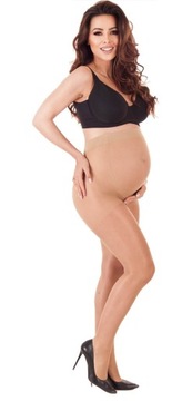 КОЛГОТКИ ДЛЯ беременных из лайкры плотностью 20 ден с цветной панелью