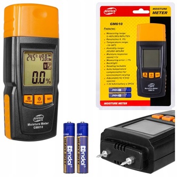 WILGOTNOŚCIOMIERZ MIERNIK WILGOTNOŚCI DO DREWNA