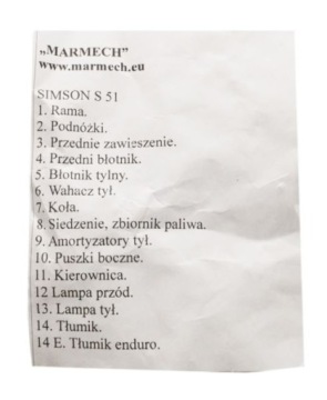 Винты с цинковым корпусом Simson S51