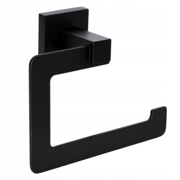 UCHWYT NA PAPIER TOALETOWY CZARNY LOFT ŚCIENNY ALUMINIOWY NA KOŁKI