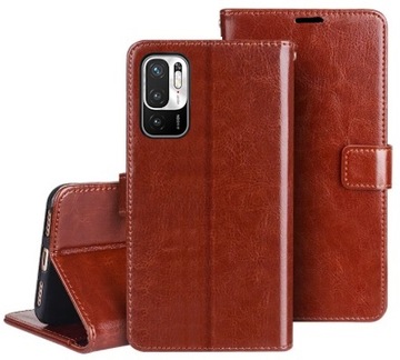 КОЖАНЫЙ ЧЕХОЛ-БУМАЖНИК для XIAOMI REDMI ПРИМЕЧАНИЕ 10 5G +9H