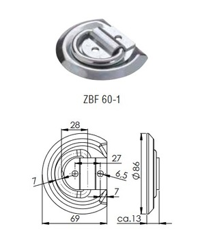 НАПОЛЬНЫЙ ДЕРЖАТЕЛЬ КРЕПЛЕНИЕ ПРИЦЕПНОГО РЕМНЯ