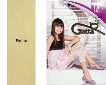 Legginsy WZORCZYSTE GATTA Donatella Leggi 152/158 Panna