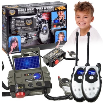 2x krótkofalówka WALKIE TALKIE DLA DZIECI łoki toki +BAZA ZESTAW na prezent