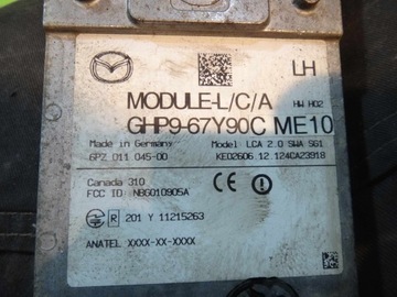 MAZDA 6 III GJ 13R RADAR MRTVÉHO POLO LEVÝ ZADNÍ