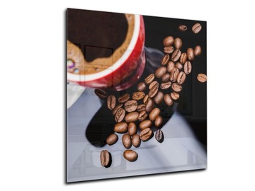 lacobel hartowany grafika panel 50x55 kawa